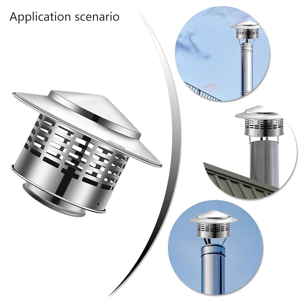 ストーブ 薪ストーブ用 チムニートップ 106 BLACK