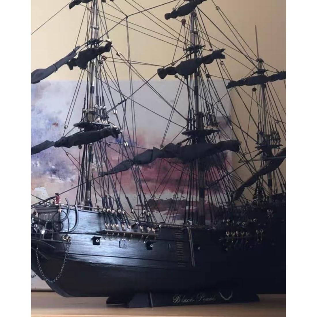 BuildCubes 3D Holzpuzzle für Erwachsene, 1/50 Schiff 3D Holz Modell Bausatz, Piratenschiff 3D Holzpuzzle Steampunk Segelschiff 3D Puzzle Holz, DIY Montage Handwerk Modellbau Geschenk