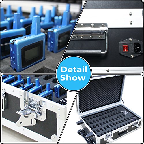 EXMAX ELGT-470 Sistema de Audio Inalámbrico para Guías Turísticos con 100 Canales, 2 Transmisores y 30 Receptores con Estuche de Carga de 32 Ranuras miniatura 3