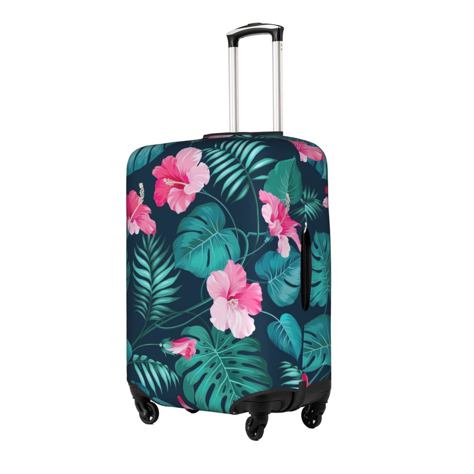 Copertura per bagagli da viaggio con stampa di fiori rosa