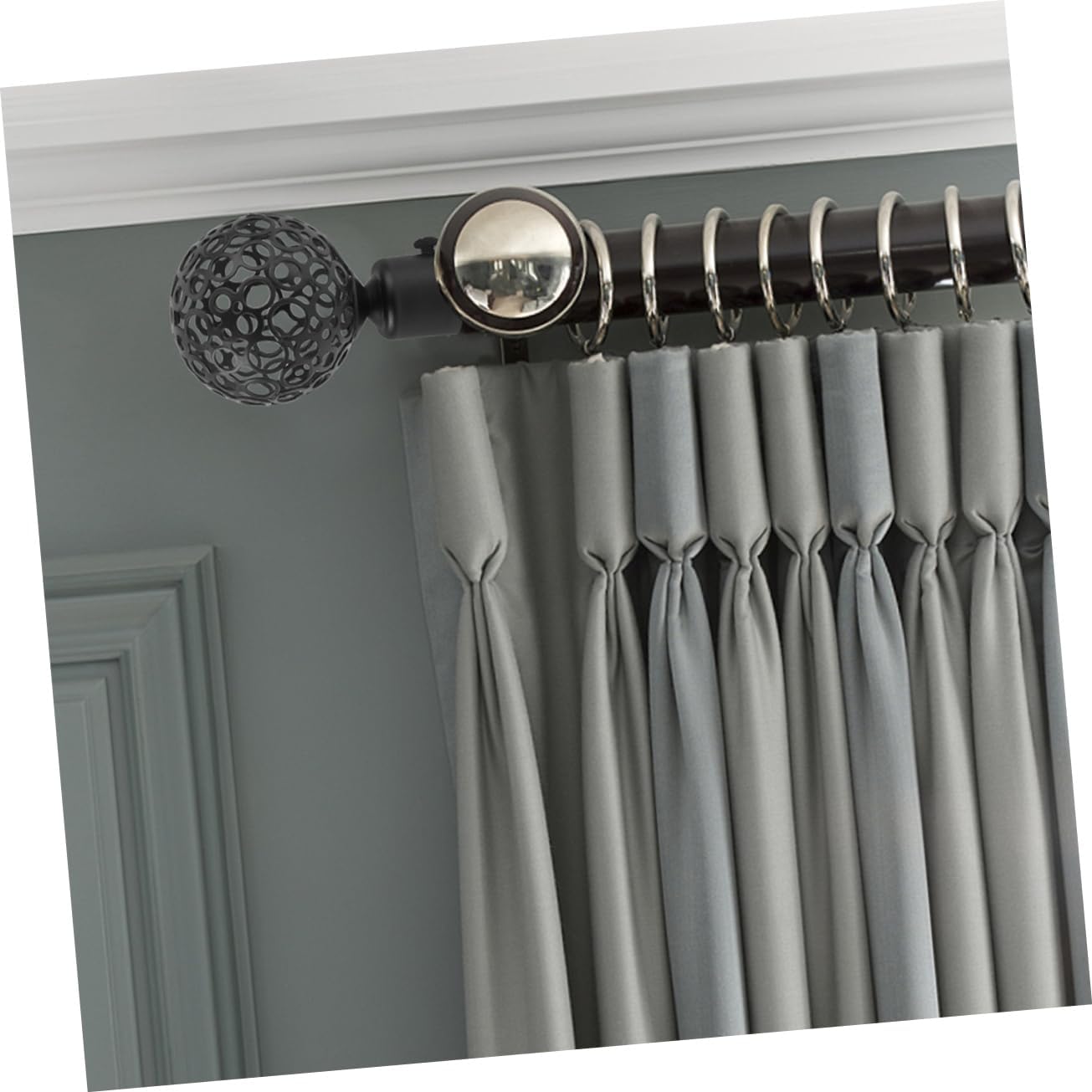 Curtain Pole Curtain Pole finials 2pcs Roman Pole Decorative Head End Caps Drapery Pole Curtain Roman Rod Ends Vintage Accessories Wrought Iron Curtain Rods Vintage Knobs Head Plug
