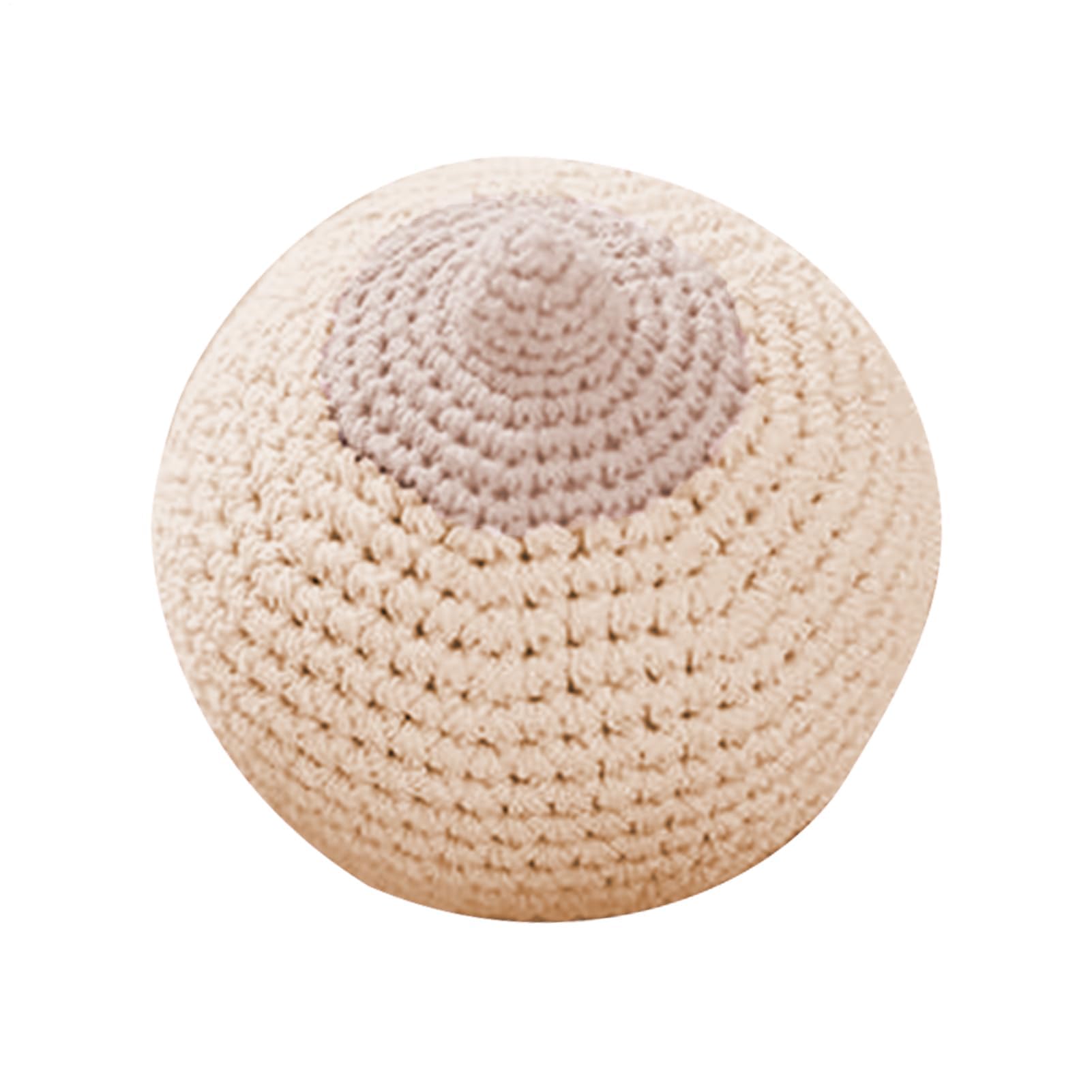 Crochet Breast Model, Birth Health Fake Breasts, Simulation Crochet Knitted for Lactation Education Nursing Training Exercises Breastfeeding Position Practice Kids
