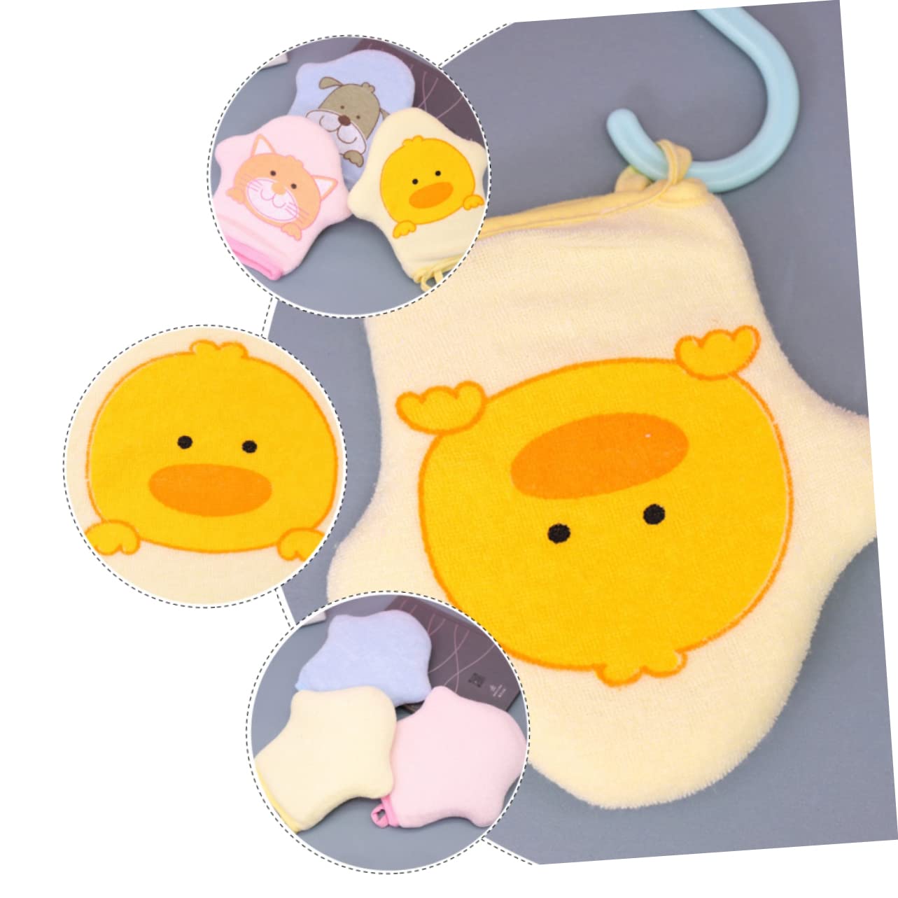9piezas Guantes De Esponja Para Bebés Diseño De Dibujos Animados Agradables Infantil