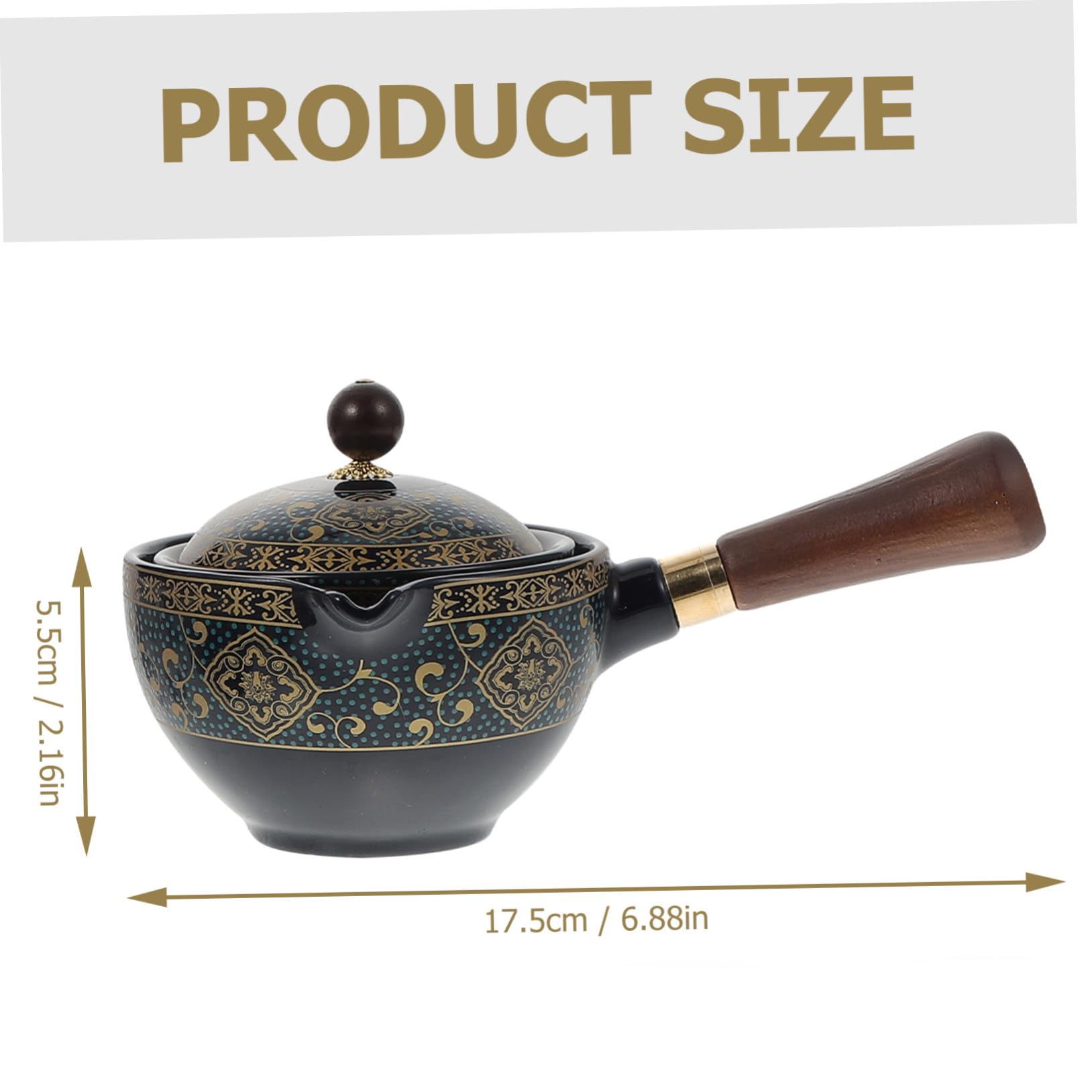 Cabilock Tetera y Diseño Cómodo Capacidad Moderada de Cerámica Mango Lateral Fácil de Usar para Preparar Té en Casa para Infusiones Tradicionales