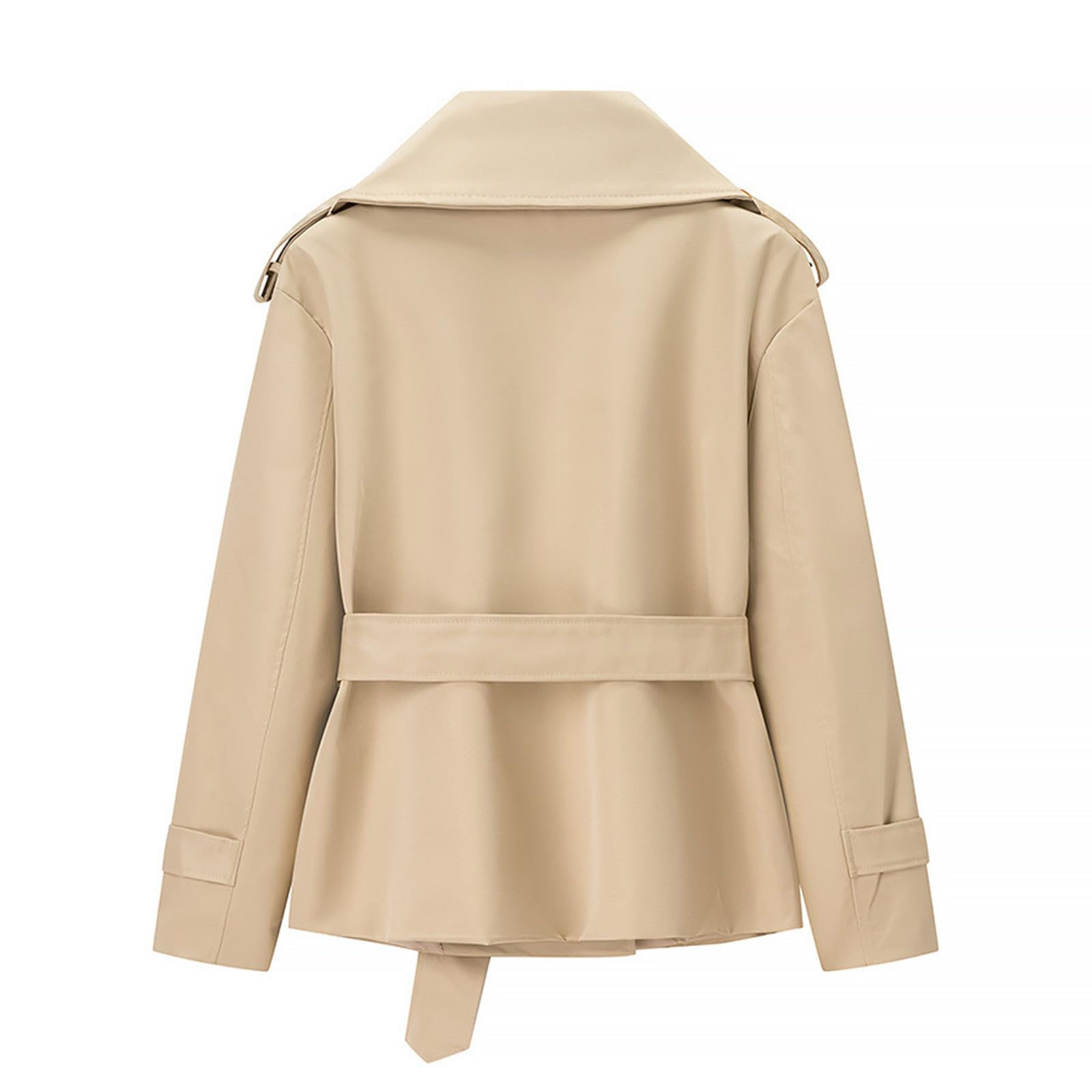 Generisch Giacca corta casual con cintura da indossare tutti i giorni, capispalla elegante e versatile per diverse occasioni. Perfetto per strati.Vestibilità comoda.