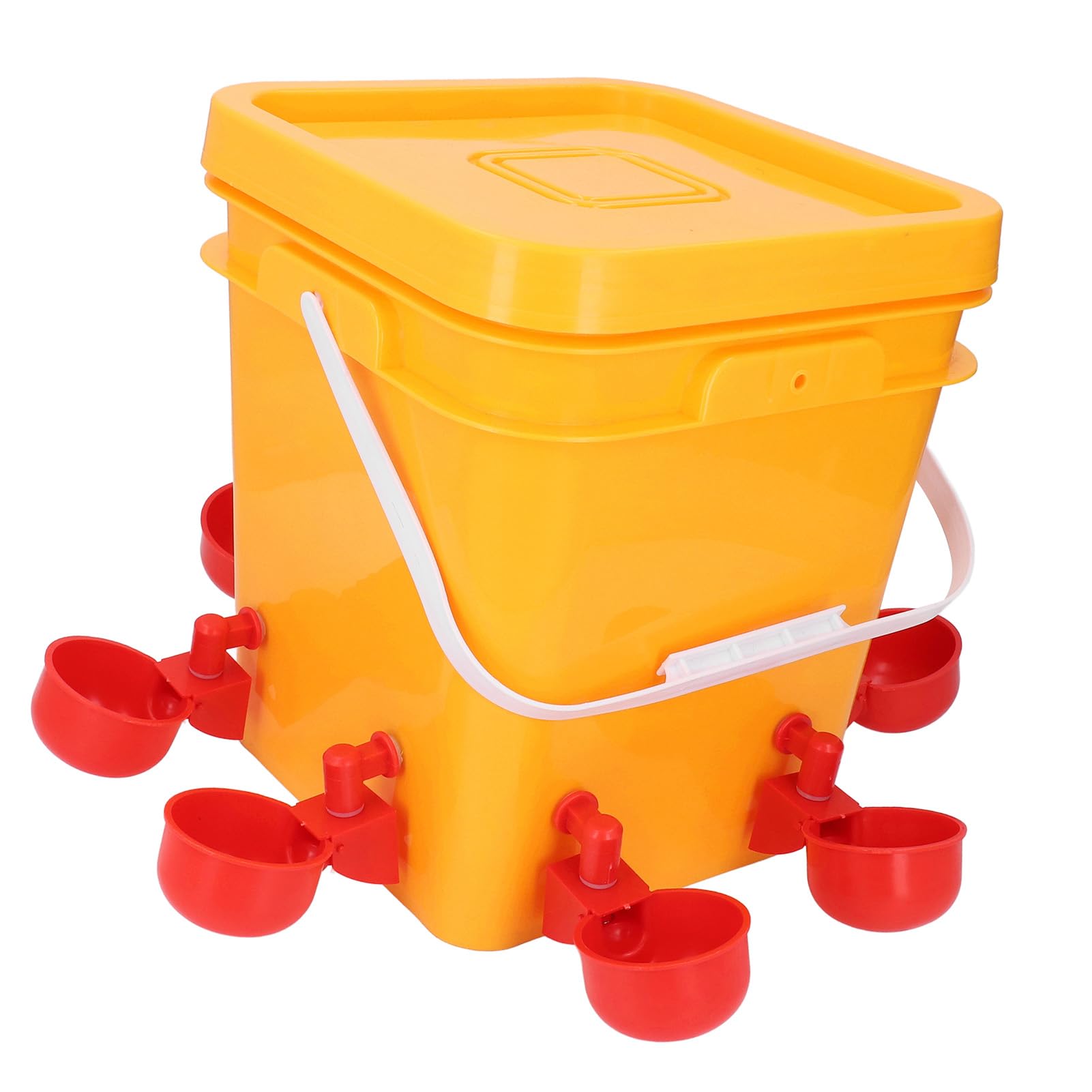 Kit d’abreuvoir automatique pour poulets, distributeur d’eau pour volailles avec 8 coupelles, système d’arrosage auto-réapprovisionnable à faible déversement pour poulets, canards, (Tasses d'eau