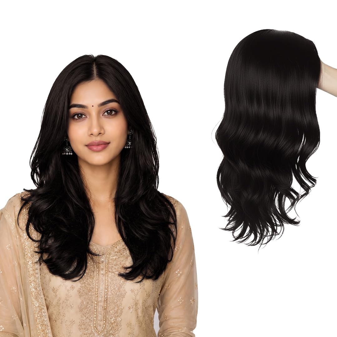 AHS Curly Full Head Synthetic Hair Wig for Women & Girls | Natural Look Wig with Cap | Heat-Resistant, Lightweight & Comfortable | Daily, Party & Cosplay Use. (66M-BROWN)-image-40