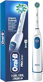 Oral-B Power, Escova de Dentes Elétrica, Remove mais Placa que uma Escova Manual, cor Branca