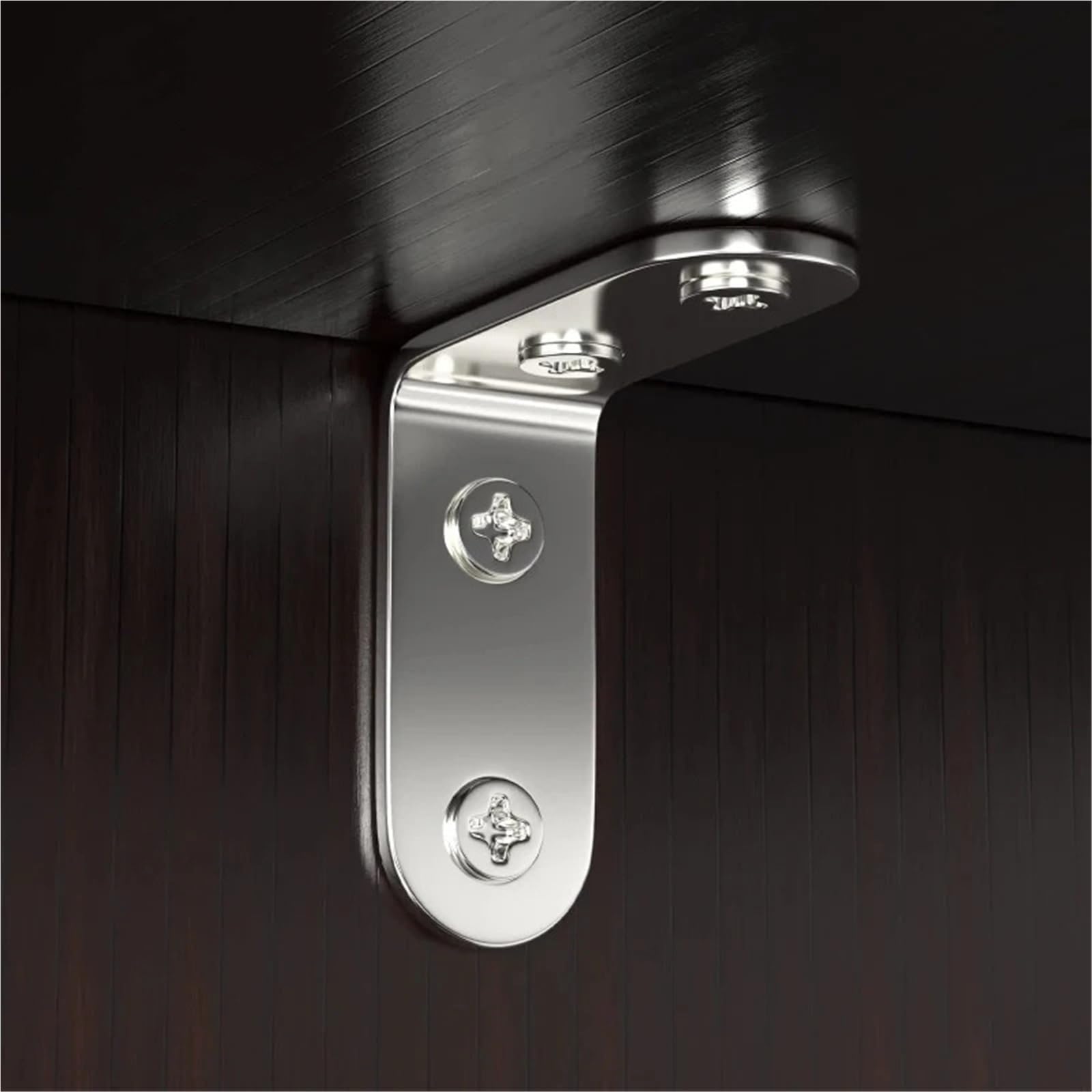 Staffe A L In Acciaio Inossidabile Da 10 Pezzi - Staffa Angolare Ad Angolo Retto for Scaffali, Mobili In Legno, Sedia, Cassetto Con Viti