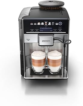 Siemens - Cafetera Superautomática, EQ6 plus s500, aromaDouble Shot, autoMilk Clean, ceramDrive, Display CoffeeSelect, Negro/Inox, TE655203RW1
