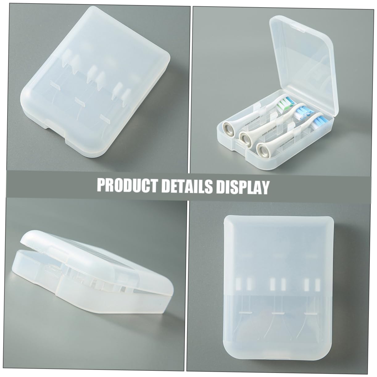 Baluue 4 Sätze Für Zahnbürstenköpfe Tragbares Etui Für Den Bürstenkopf Kleines Etui Für Bürstenköpfe Reiseversorgung Kleiner Fall Reisezubehör Plastik 4 Stück * 4