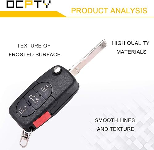 Miniatura 3 de OCPTY 2 llaveros de repuesto para A4 para A4 Quattro para A6 para A6 Quattro para A8 para A8 Quattro para Allroad Quattro para Cabriolet para RS6