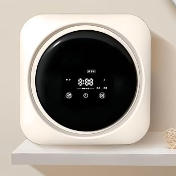 Portable Clothes Washing Machines Wall Mounted Mini Washing Machine Fully Automatic Front Drum Washing Machine Washing Capacity 0.3kg for Dormitory Travel Washing,Wall Mount