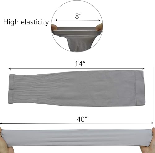 Miniatura 4 de 4 pares de mangas de protección solar UV, UPF 50 manga de compresión deportiva refrescante para mujeres, hombres y adolescentes, suave y absorbe la