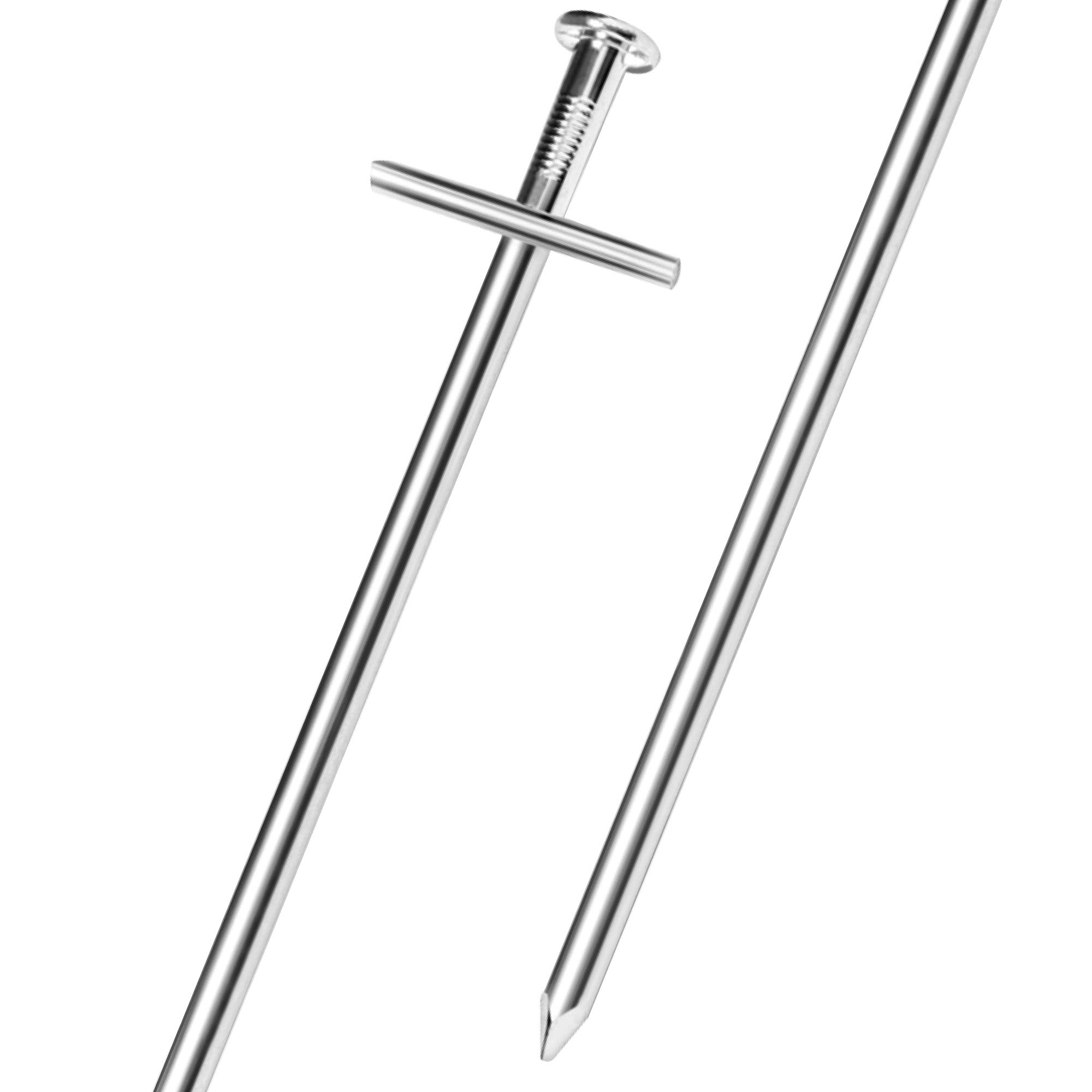 com-four® 50x picchetti in Acciaio - picchetti Lunghi e robusti per Il Campeggio e all'aperto - Ideali per Terreni Normali e duri