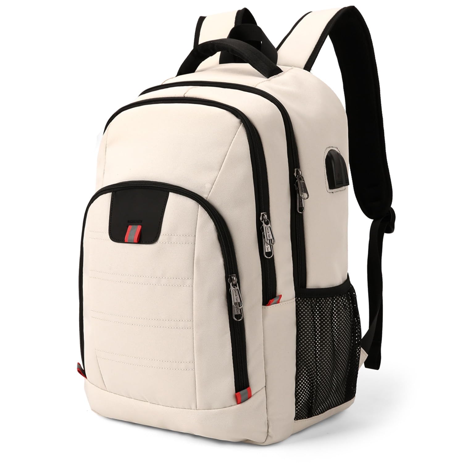 Della Gao Zaino per computer portatile, zaino antifurto per uomo e donna, zaino da viaggio, zaino impermeabile con porta di ricarica USB