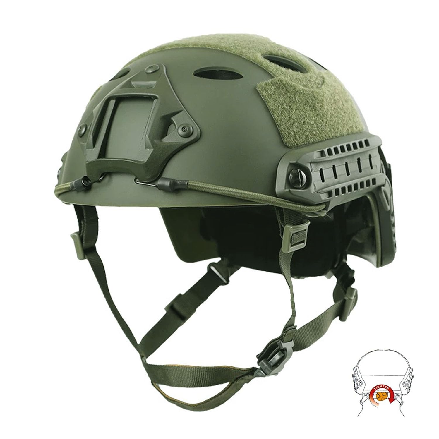 Casque Tactique Le Casque PJ avec Les Lunettes SWAT De Protection pour Combat CQB Airsoft Comdat Paintball