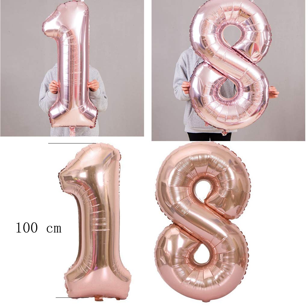 YIMAKJ Decorazione per 18° compleanno, 18° compleanno, ragazza, ragazzo, 18° anno, decorazione per compleanno, palloncini Happy Birthday, ghirlanda bianca oro, decorazione per compleanno, palloncini YIMAKJ Decorazione per 18° compleanno, 18° compleanno, ragazza, ragazzo, 18° anno, decorazione per compleanno, palloncini Happy Birthday, ghirlanda bianca oro, decorazione per compleanno, palloncini