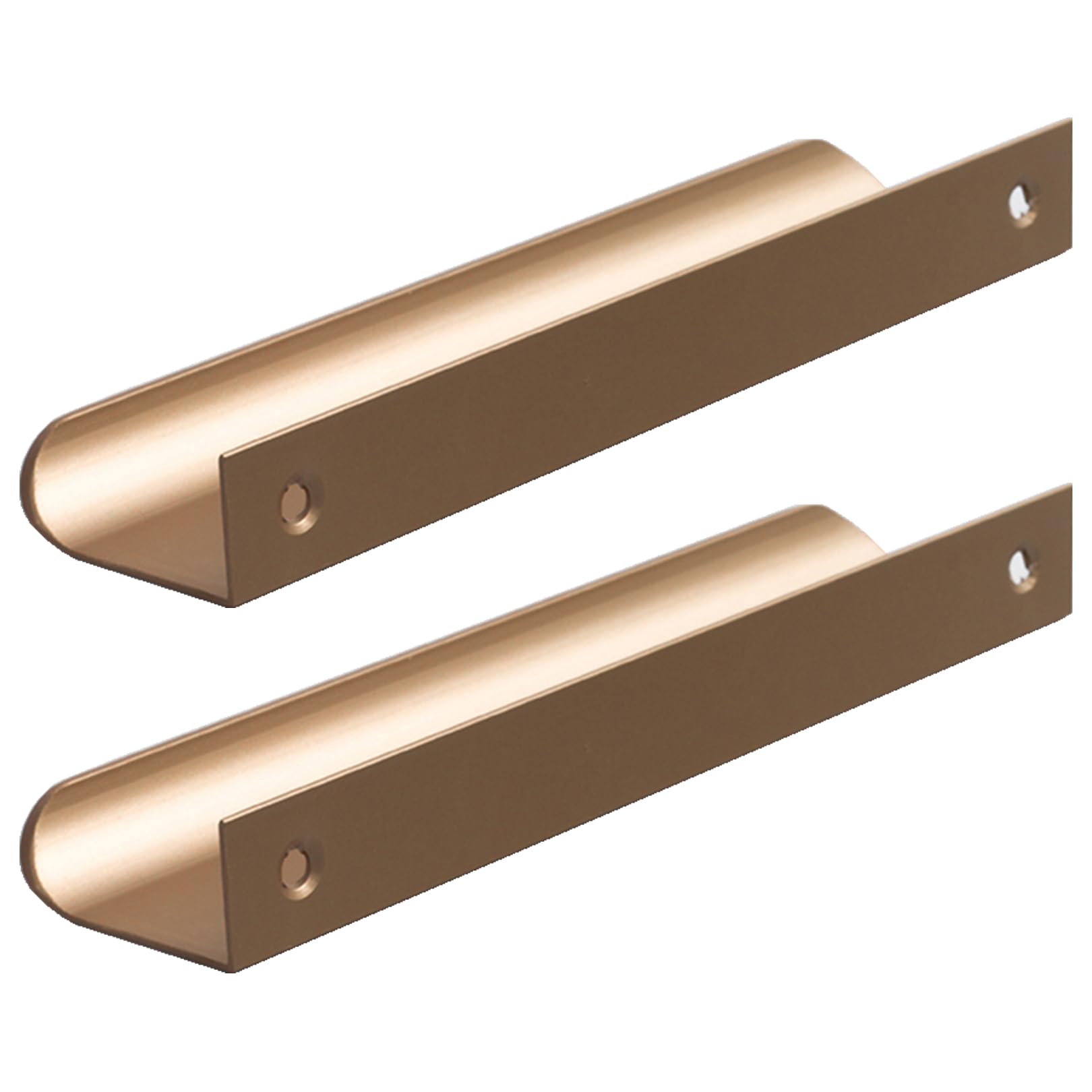 OPFdfhDFH Concealed Door Handles, Concealed Handles Invisible Door Knob Wardrobe Kitchen Cupboard Finger Edge Pull Bronze Colour 2 Pieces(Hole Distance 128mm)