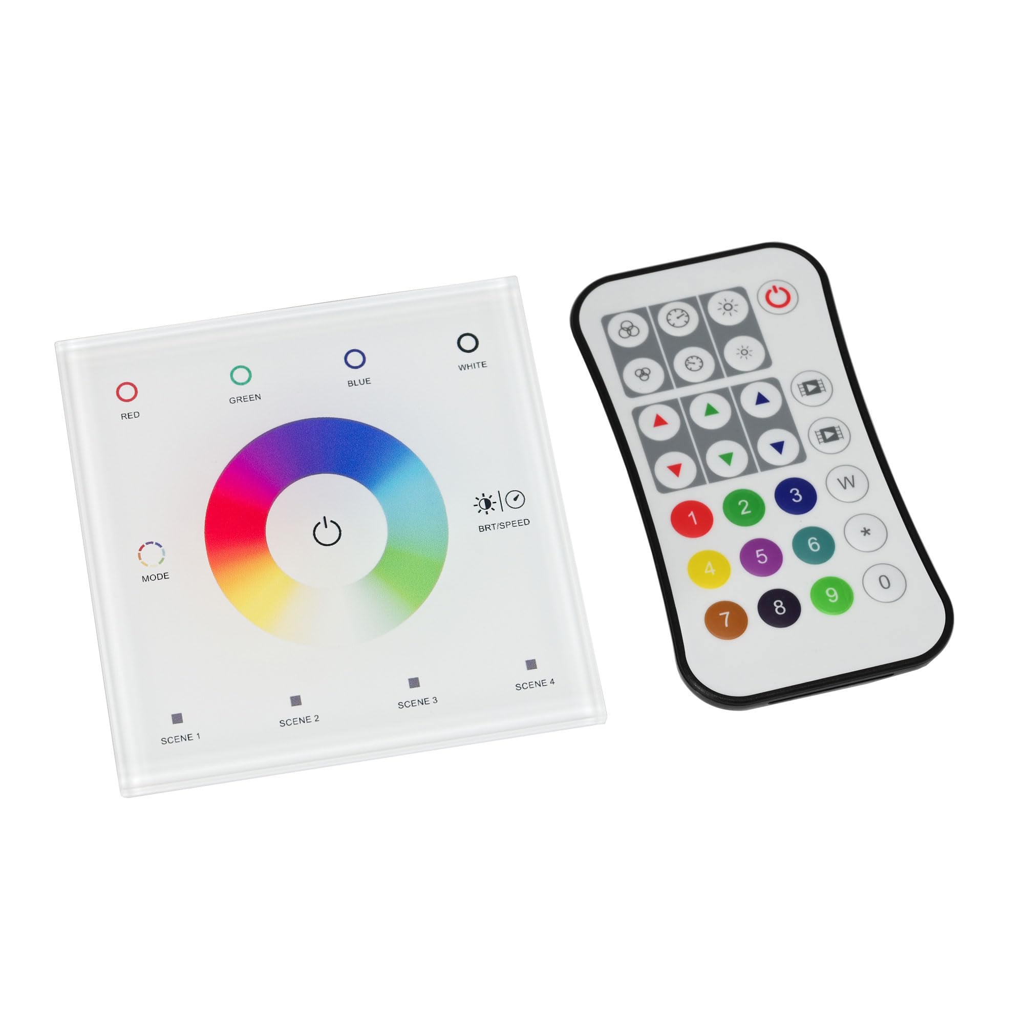 "iNatus" RGBW Wand Touch Panel LED Controller Kit mit Fernbedienung 12-24VDC