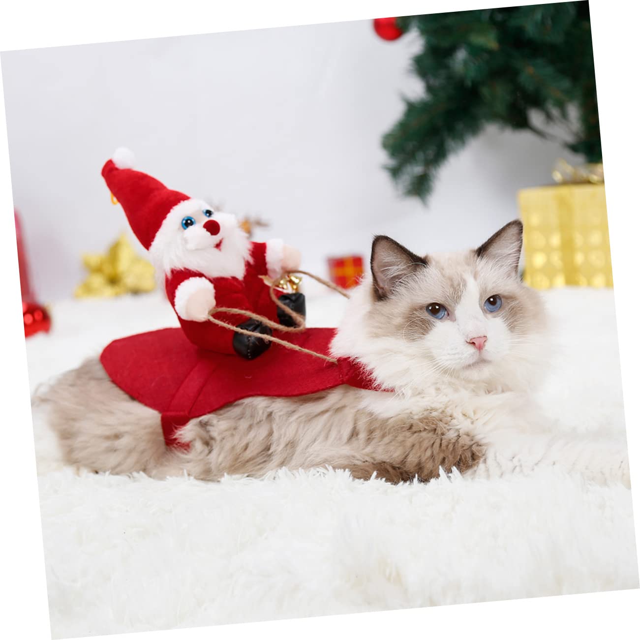 POPETPOP 3 Pezzi Abbigliamento Per Animali Domestici Cappotto Per Cani Da Babbo Natale Costumi Da Festa Per Cani Rosso Taglia Vestito Per Animali Domestici
