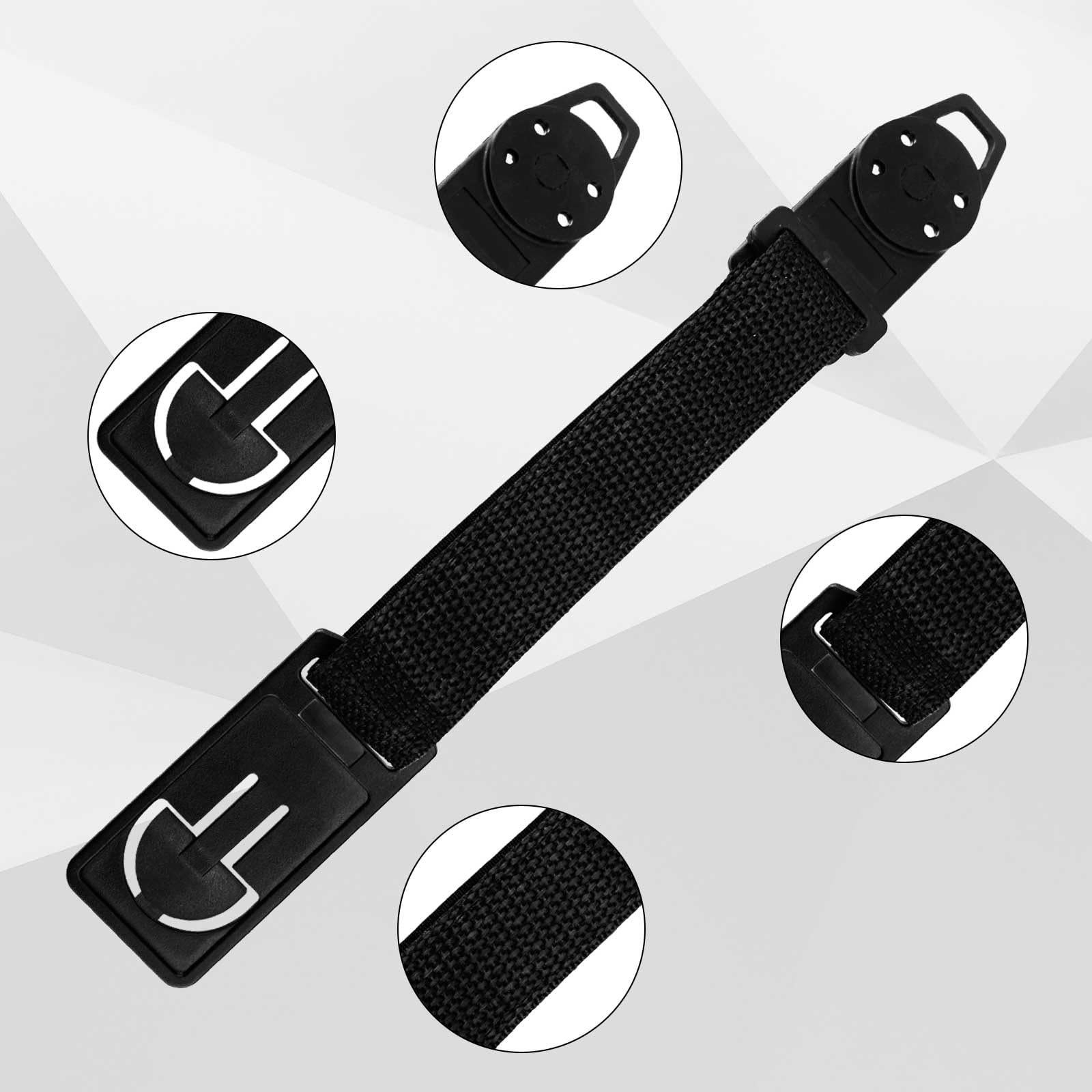 Magnetic Strap Kit, Hanging Loop Strap Magnet Hanger Kit Magnet Loop Strap Hanger Kit for Fluke Digital Multimeter (Black) - Image 3