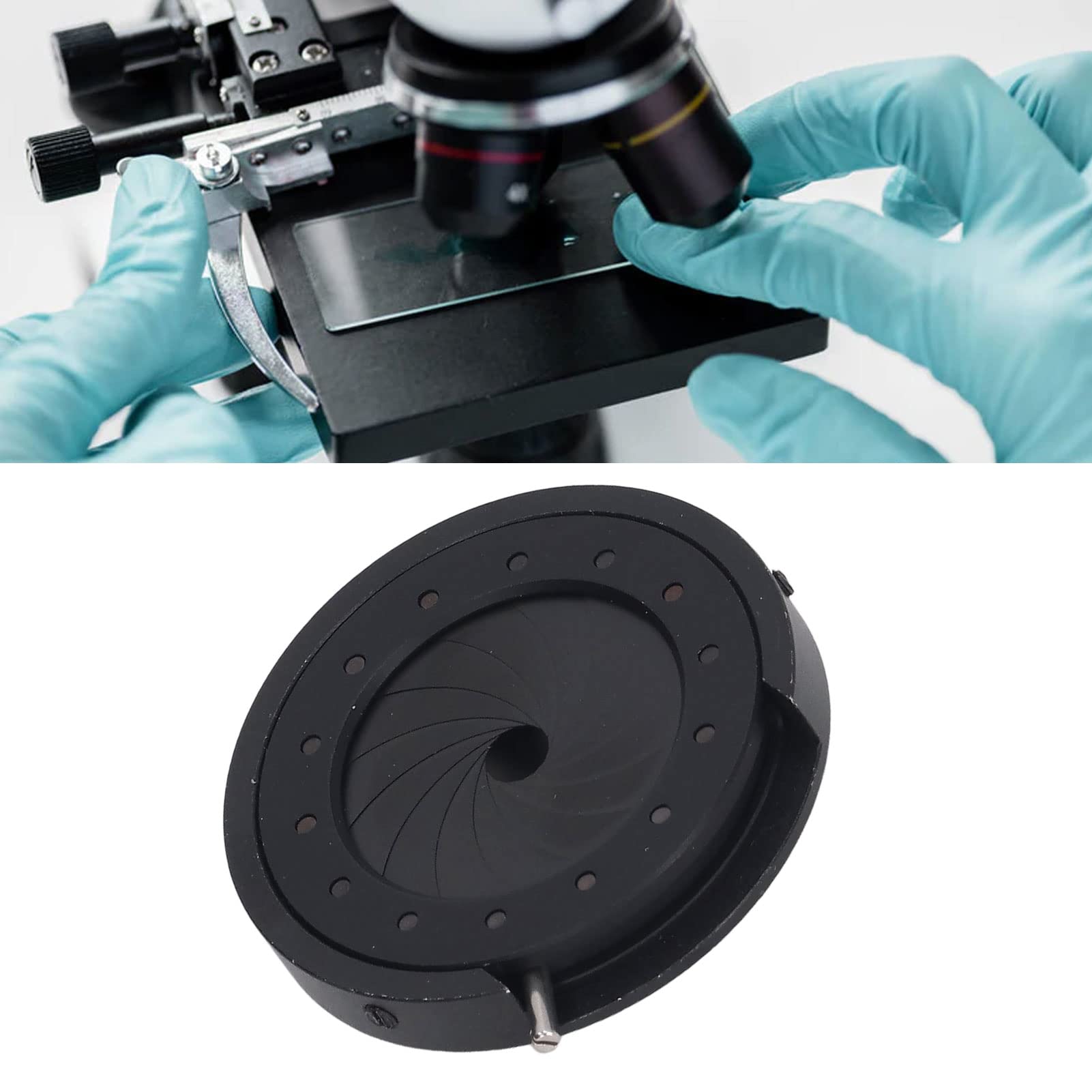 100x Objective Adjustable Iris Aperture Diaphragm, Adjustable Aperture ...