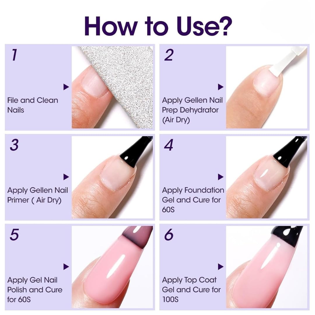 STARTIPS Professional Nail Prep Kit, Dehydrator and Non-Acid Primer for Gel Nail Polish For Women, Fast Dry Bonding Agent Set. Nail Art Kit For Women, DIY Nails At Home, Salon Finish. - Image 7 thumbnail