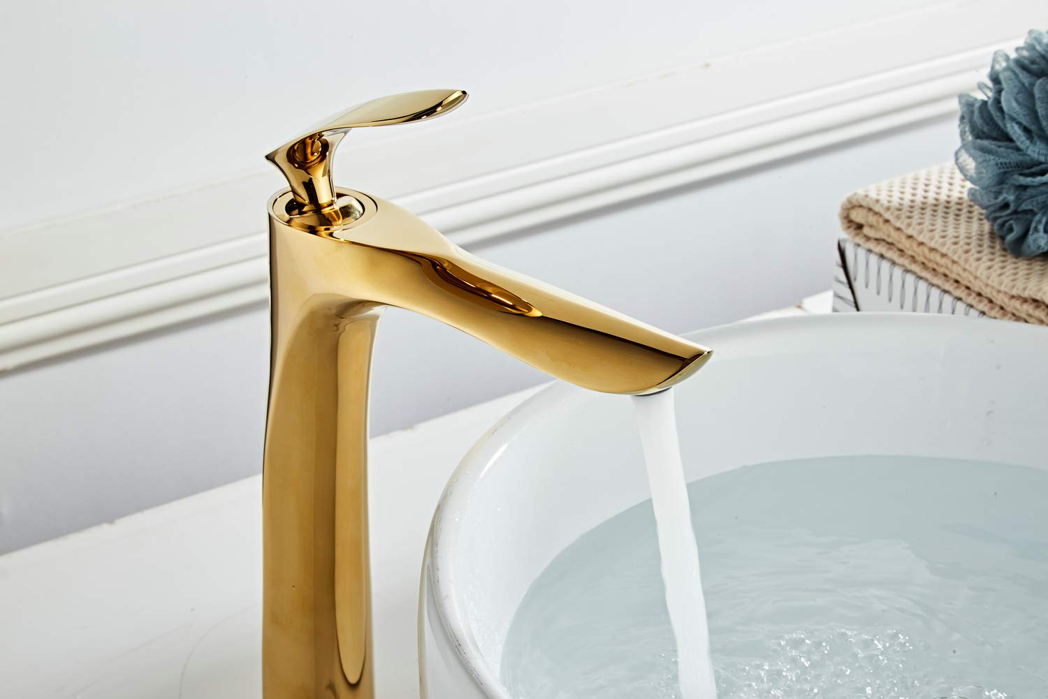 Basin Mixer Tap Waterval Tall Badkamer wastafel Taps Messing Chroom