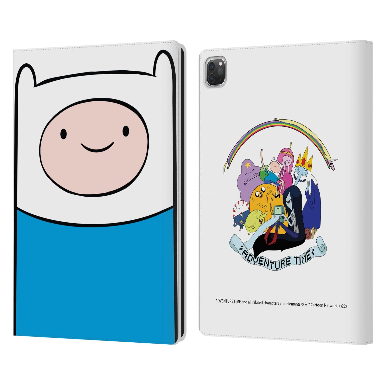Head Case Designs Officially Licensed Adventure Time Finn The Human Graphics Leather Book Wallet Case Cover Compatible With Apple iPad Pro 13 M4 2024