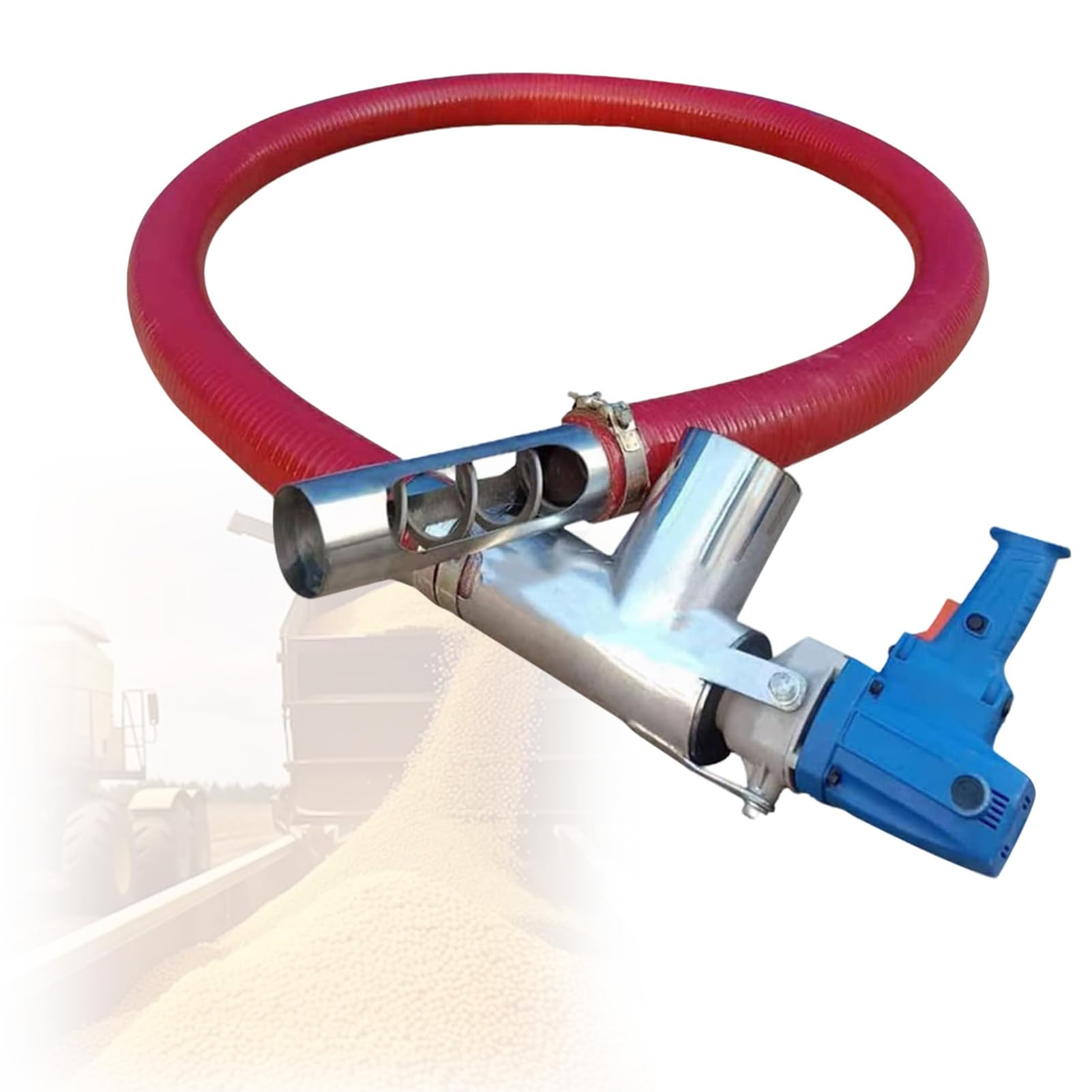 Transportador portátil de Grano Resistente con Manguera de succión para la manipulación y Transferencia eficientes de Materiales en la Agricultura y la construcción