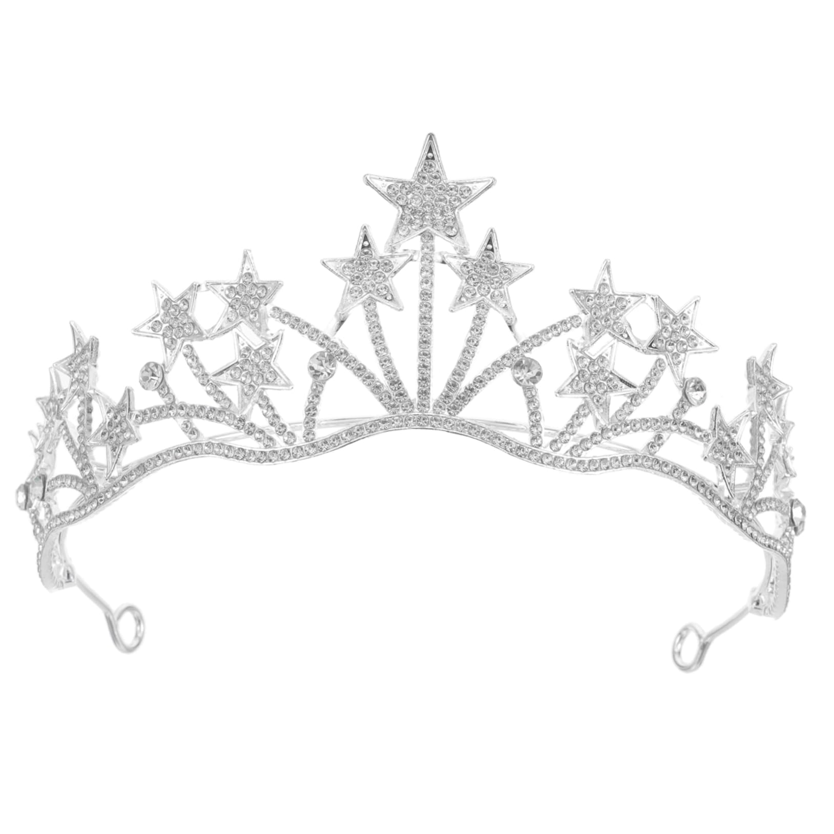 SHERCHPRY Rhinestone Star Shaped Bridal Crown Hair Hoop for Women Elegant Wedding Headdress Hair Band Accessory for Brides and Bridesmaids for Special Occasions