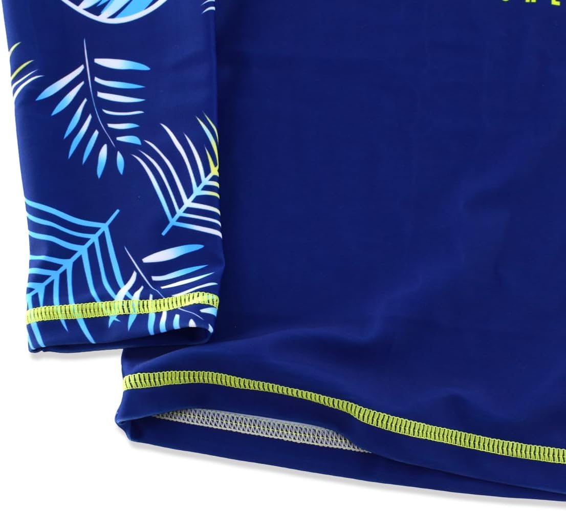 Kids Short Sleeve Sunsuit Swimwear Boys Two Piece Rash-Guard-Sets Dinosaur Pattern