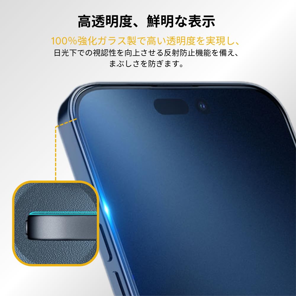 Amazon | 「魔法の箱」DEKEY iPhone 15 Pro Max用ガラスフィルム。この