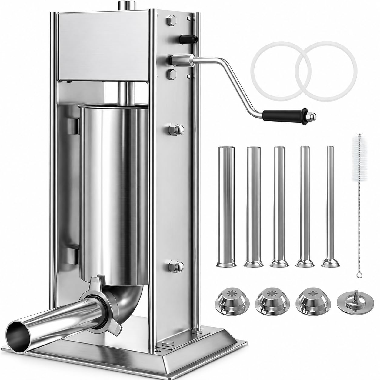 Machine à churro manuelle avec plusieurs buses et tubes de remplissage, 3 l