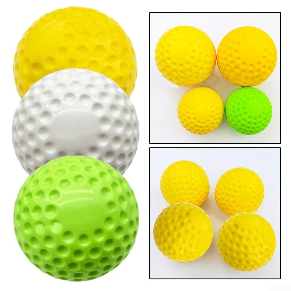 Pelotas de práctica con hoyuelos, béisbol y sóftbol para lanzar, máquina de lanzamiento, pelotas de béisbol para coordinación, golpeo, práctica de campo
