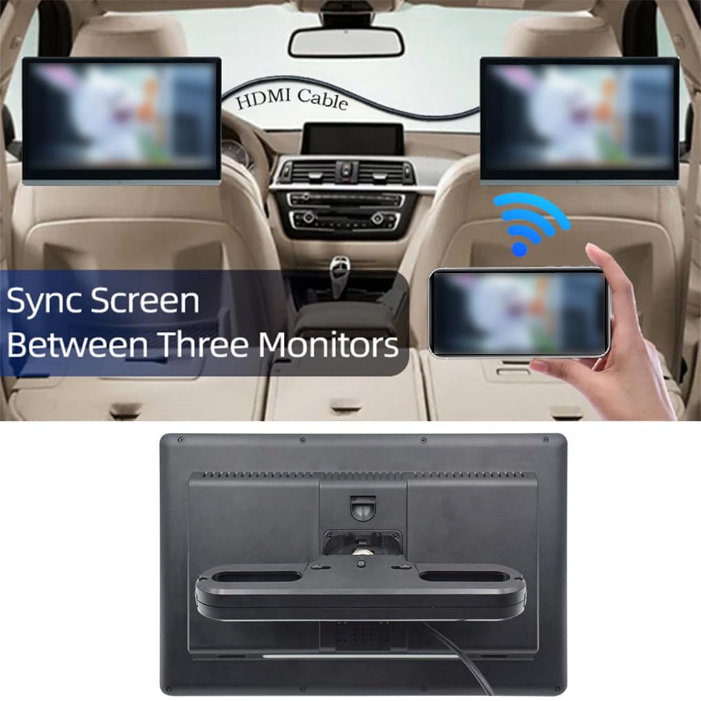 Écran d'appui-tête Android 14 Pouces HD Tactile avec 2 Go de ROM et | de RAM. Système multimédia arrière multifonctions avec sortie vidéo, TV et radio FM.
