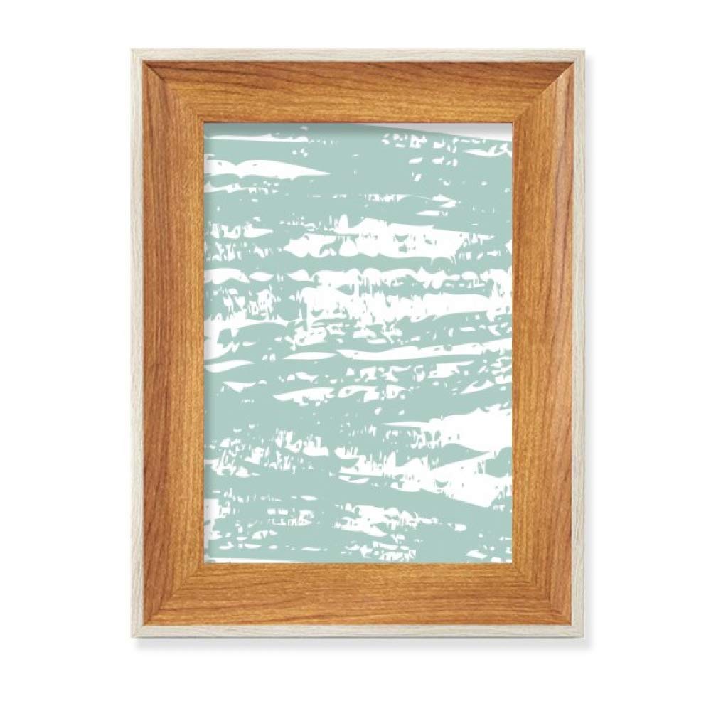 Cadre photo en bois de bureau avec peinture d'art résumé de plantes élégant