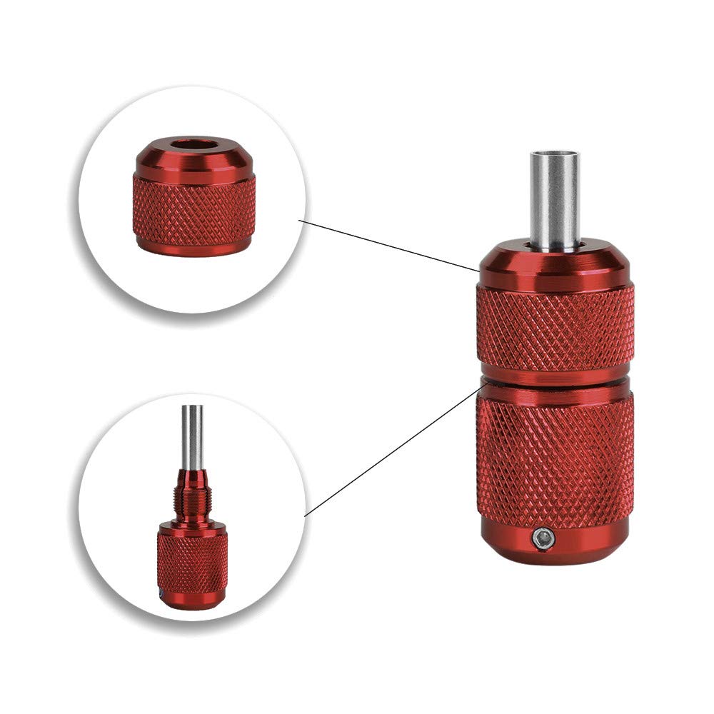 ATOMUS 25mm Tattoo Grips Tubes Self-lock Aluminum Alloy Tattoo Gun Grip Auto Self Locking Handle for Tattoo Machine Supply Body Art Tattoo Machine Parts Grips (Red) : Beauty & Personal Care