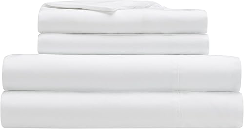 Miniatura 6 de SERTA Simply Clean - Juego de sábanas de 4 piezas con bolsillo profundo, hipoalergénicas, resistentes a las manchas, tamaño King, color blanco sólido