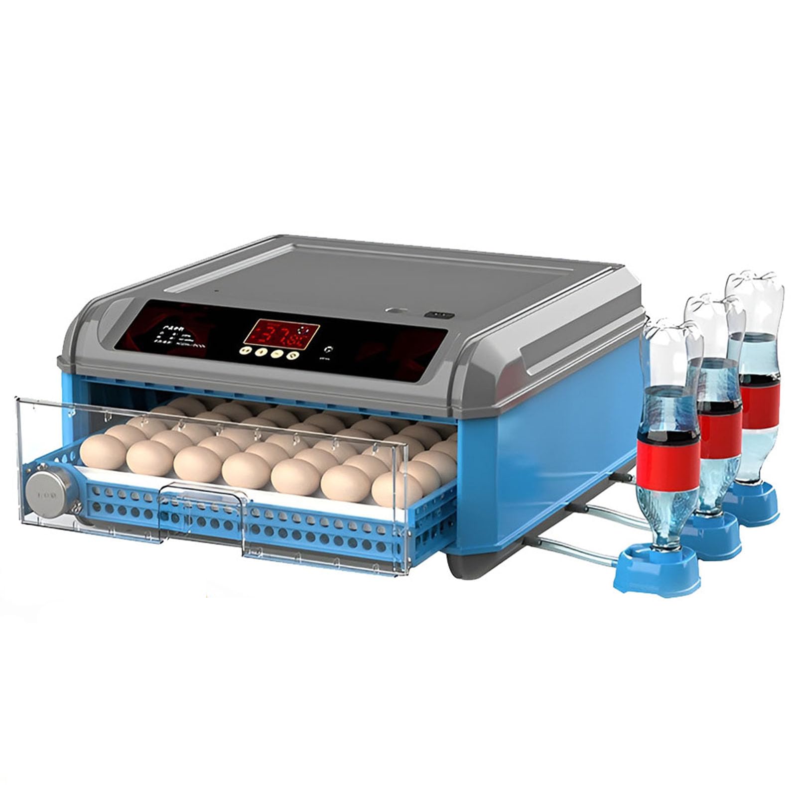 Inkubator do jajek kurzych, w pełni automatyczny wylęgacz z regulacją temperatury i wilgotności, wbudowane światło Candler do wylęgania kurczaków, kaczek, przepiórek i jaj gęsich
