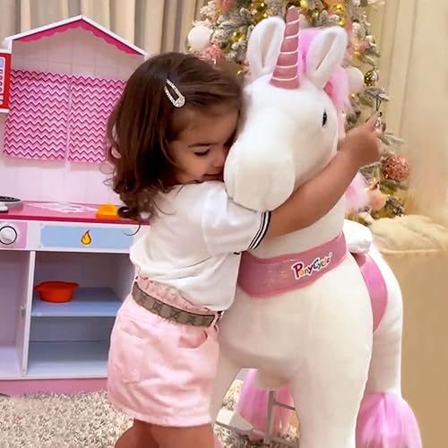 Miniatura 3 de PonyCycle Juguetes de unicornio con freno para niñas con ciclos de equitación de caballo (rosa, talla 3 para edades de 3 a 5 años)