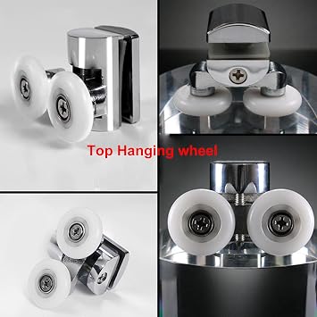 Zinc Alloy Shower Door Runners 23mm Twin Shower Door Rollers 2top 2bottom 4pcs
