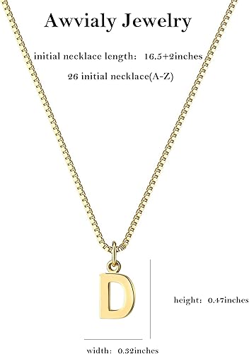 Miniatura 5 de Collares con inicial para mujer, delicado collar de letra de oro de 14 quilates, collar con colgante de inicial personalizado, collar con monograma