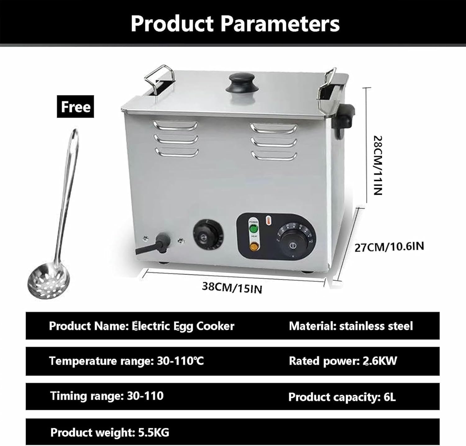 Electric Water Water Eggs With Mesh Basket, Automated Machine And Switch, Professional Machine For Cooking Eggs In Kitchens, Compact Size