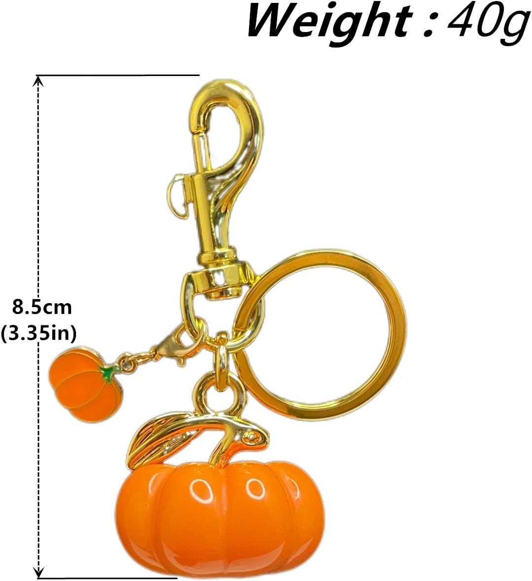 Lemon Keychain Cute Fruit Bag Charm for Women, Purse Citrus Pendant Key Ring Gift for Girls - Image 2