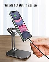 Vista 3 de NC Soporte para teléfono celular, totalmente plegable, soporte de teléfono celular ajustable en altura en ángulo, adecuado para teléfonos y tabletas