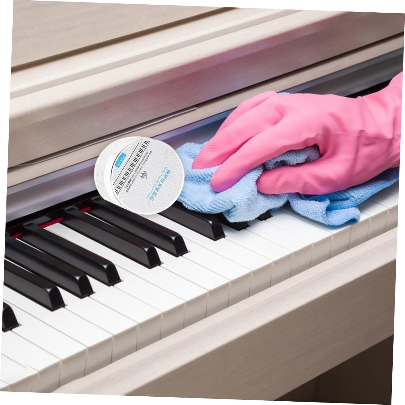 Milisten 1Set Piano Care Kit Professional Cleaning Tools with Cloth Polishing Wax for Piano Maintenance Removes Dust Stains Enhances Surface Brightness