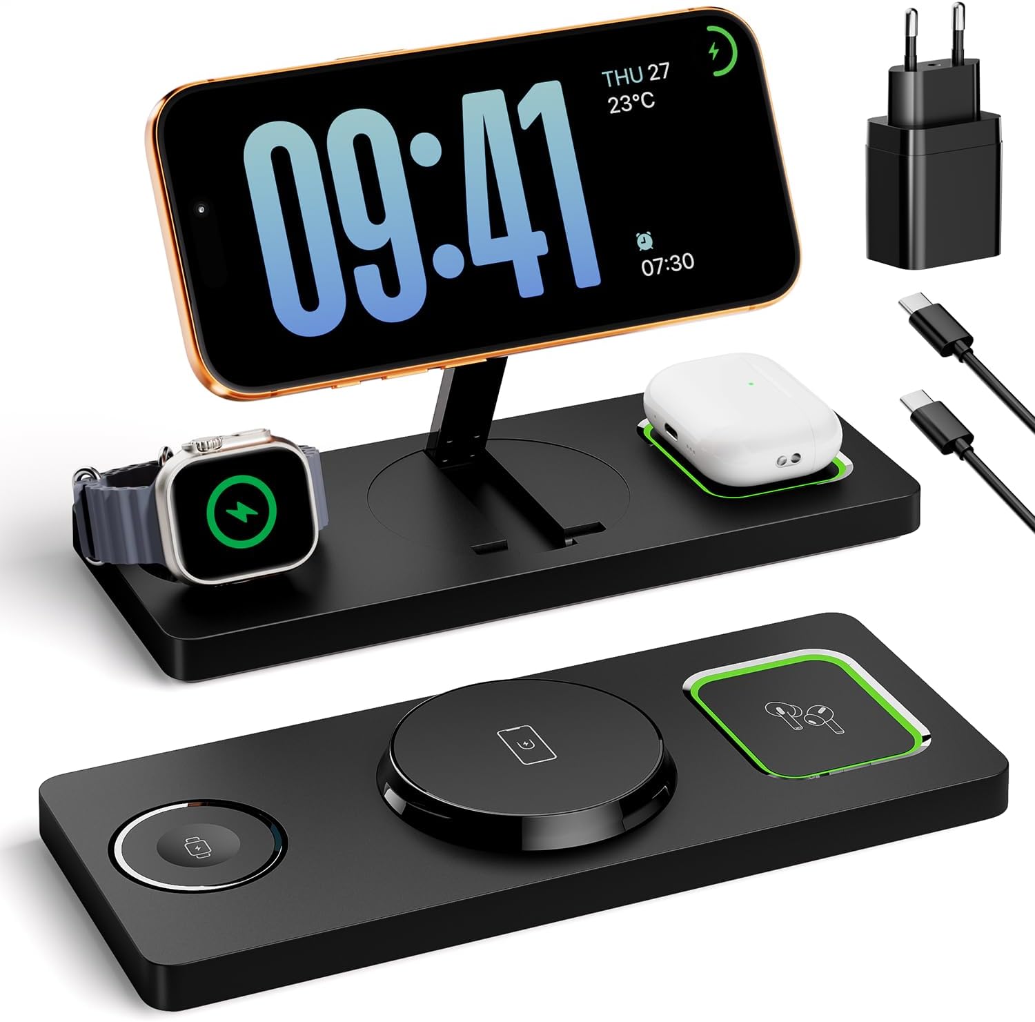 (-40%) Eddibox 3 in 1 MagSafe Induktive Ladestation für iPhone, Watch & AirPods