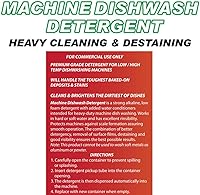 Vista 4 de Quality Chemical Detergente líquido alcalino para lavavajillas comercial, fórmula de grado industrial que disuelve manchas de alimentos, grasa